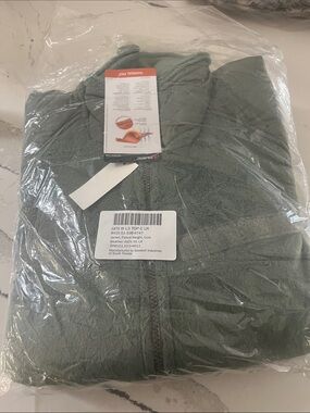 Olive Green Full-Zip Fleece Jacket